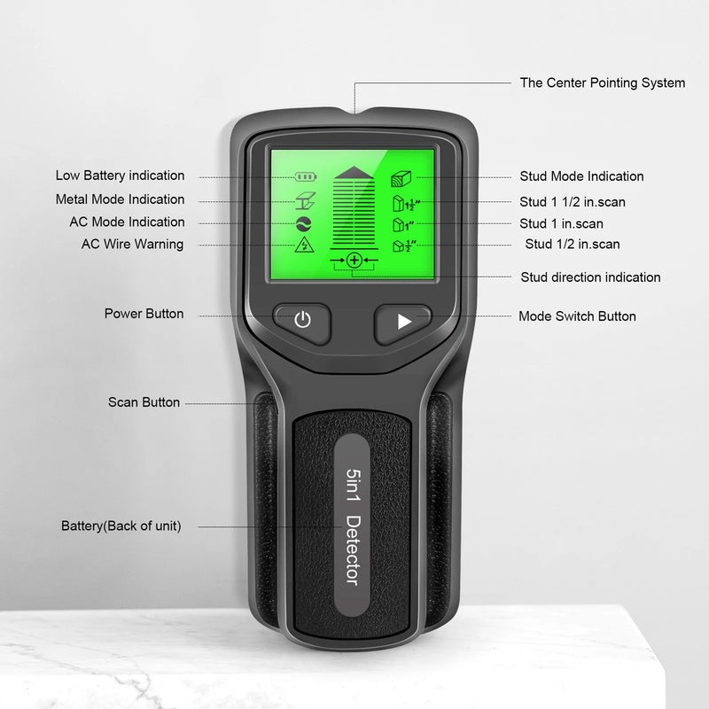 5-in-1 Digital Wall Scanner & Stud Finder