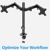 Heavy-Duty Dual Monitor Stand with Full Articulation for Desks Up to 32 Inches