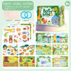 A set of forest animal pattern cards and a busy book for a DIY journey activity.