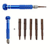 A set of compact screwdriver bits and drivers for various repair tasks.