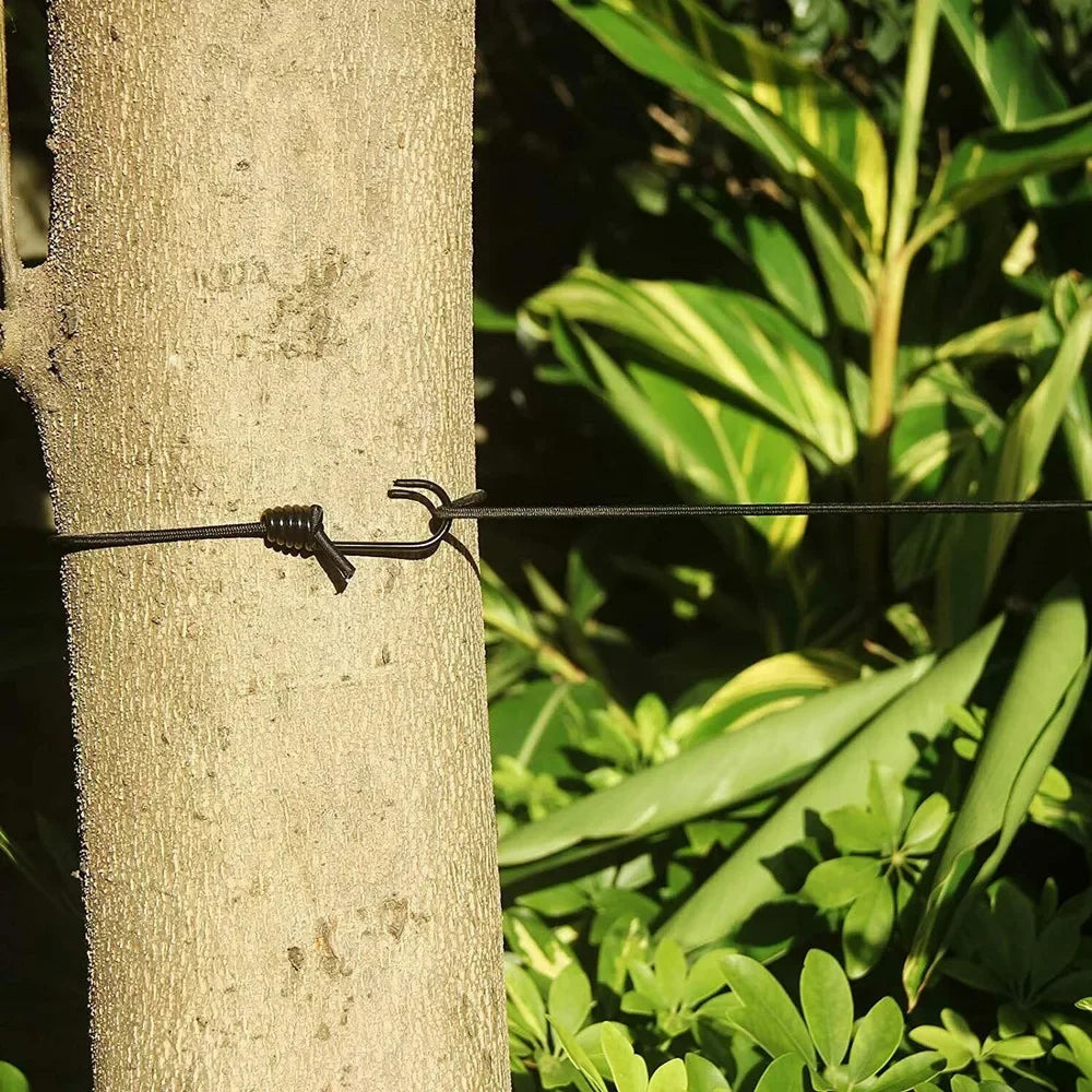 Elastic Clothesline (1.8m–3.4m) with 12 Clips