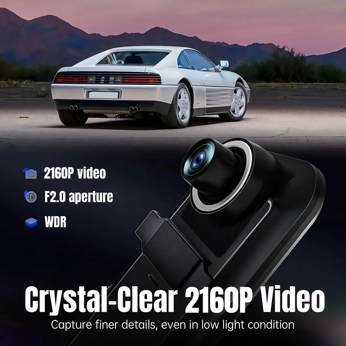10-Inch Touchscreen Mirror Dash Cam with Front and Rear Cameras