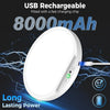 White rechargeable motion sensor ceiling light with a charging port and remote control