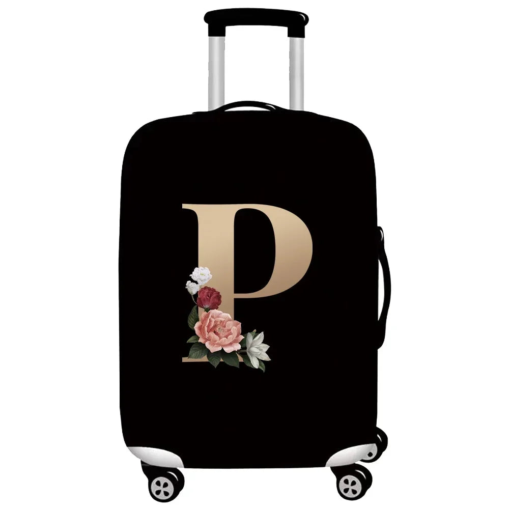 Gold Letter Series Elastic Luggage Cover