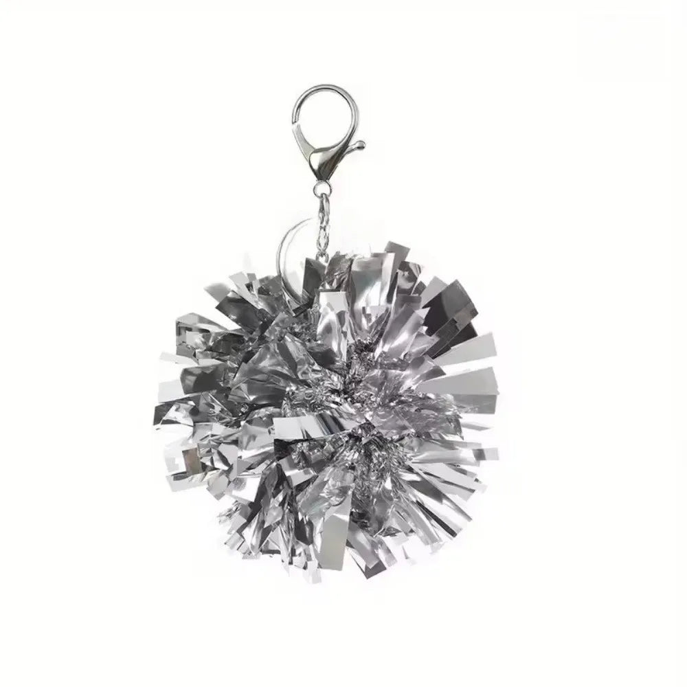 Colorful Cheerleading Pom Pom Keychain