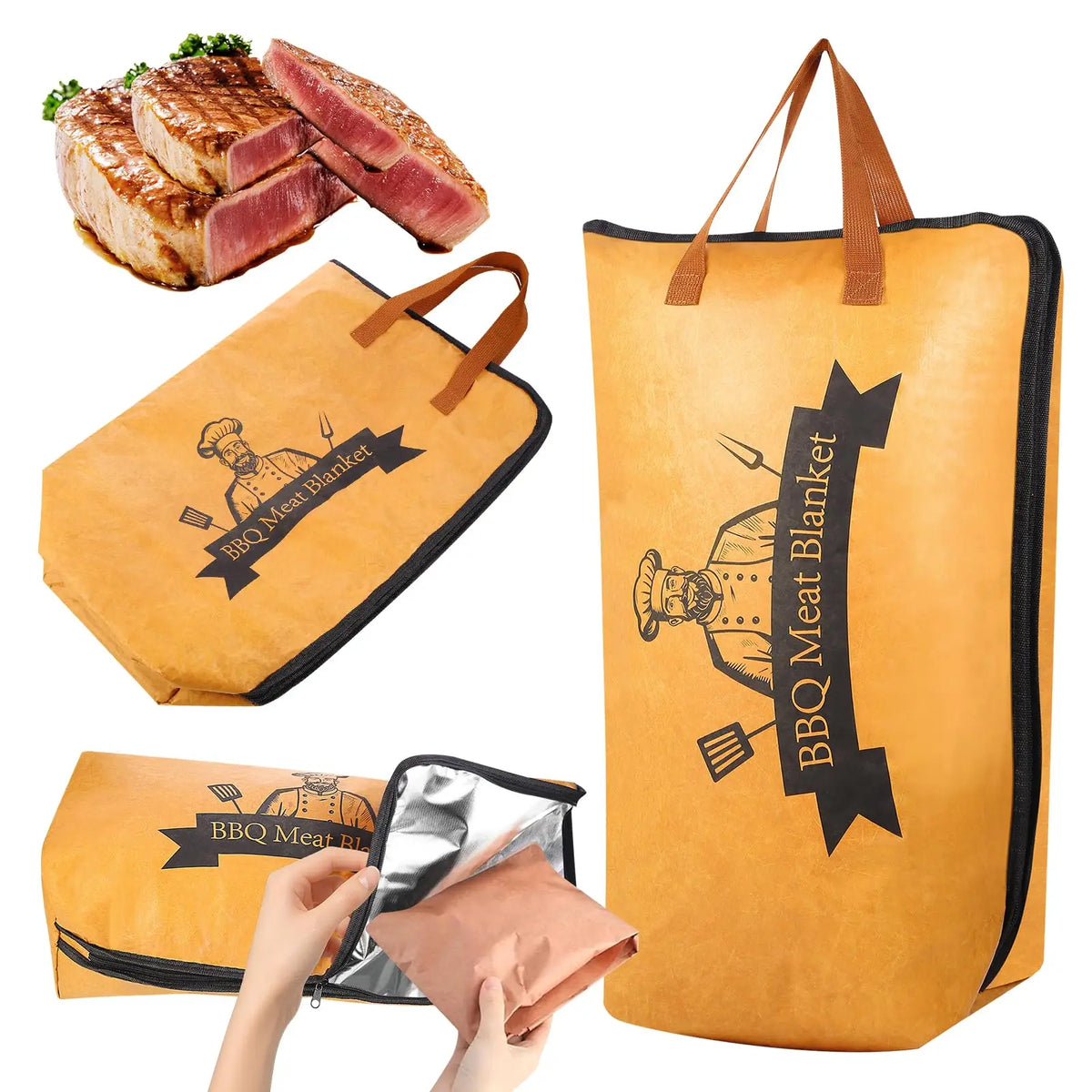 Insulated Meat Resting Bag – Triple-Layer BBQ Blanket for Juicy, Tender Briskets & Pork Shoulders