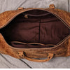Vintage Embossed Leather Travel Duffle Bag