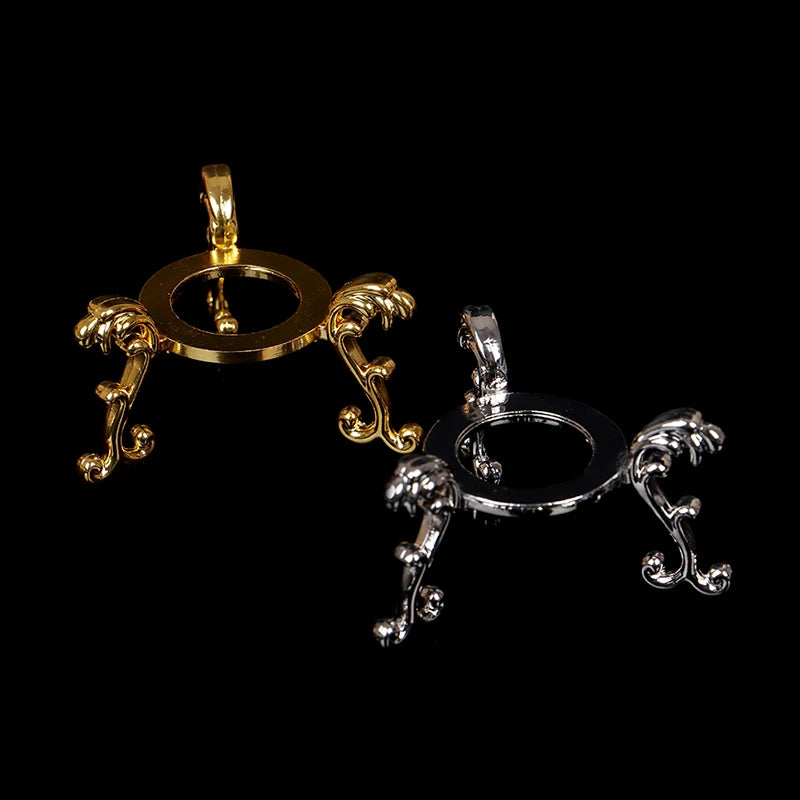 Gold-Plated Crystal Ball Display Stand