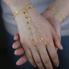 Colorful CZ Link Chain Bracelet