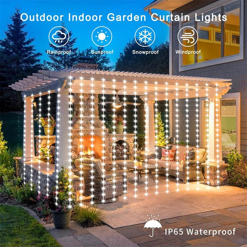 Solar LED Kupferdraht Vorhanglichter