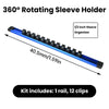 360° Swivel Magnetic Socket Organizer Rack