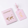Map Pattern Passport Cover and Luggage Tag Set