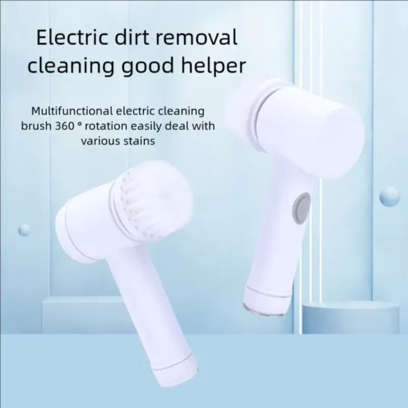 Cordless Electric Spin Scrubber with 5 Interchangeable Brush Heads