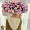 Hand Knitted Rose Bouquet Throw Blanket