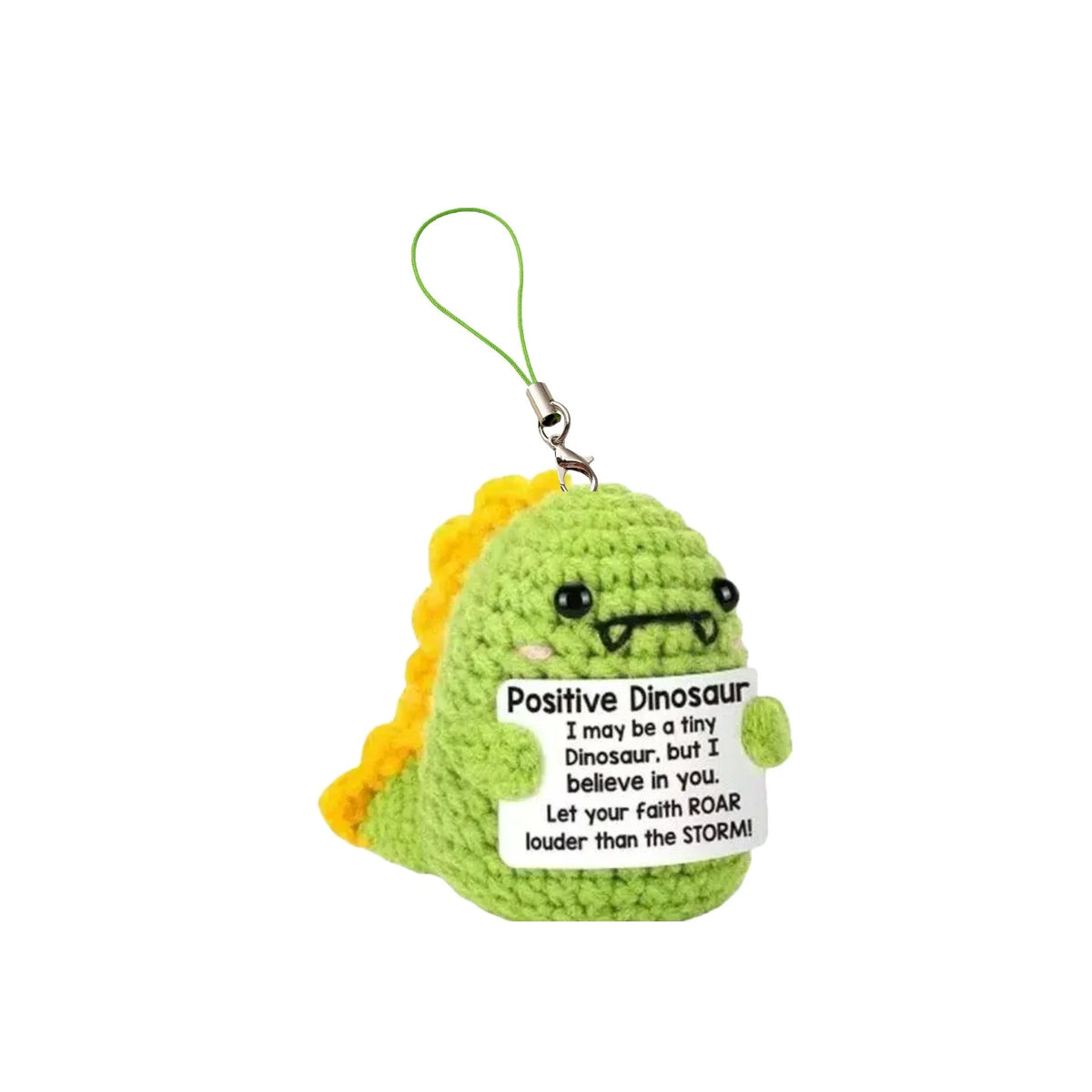 Handmade Wool Knit Potato Plush Doll with Inspirational Card