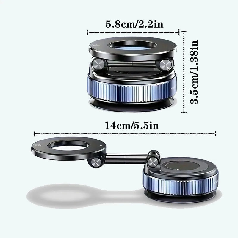 Compact Magnetic Car Phone Mount with 360° Rotation