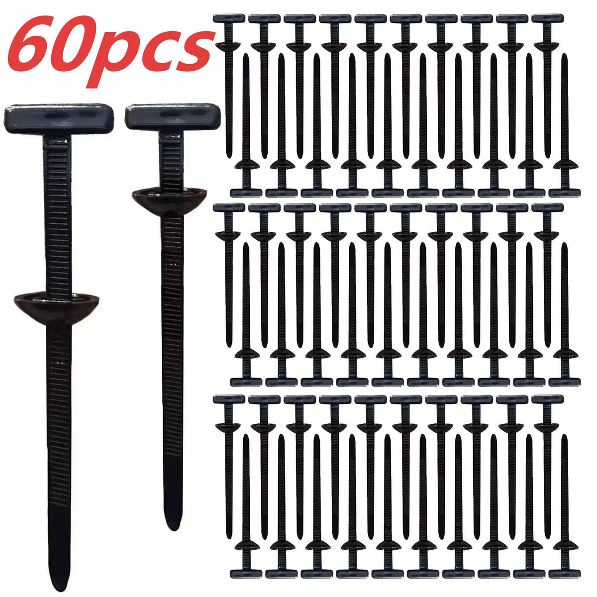 Self-Locking T Rivet Cable Ties for Auto Repair and Garage Organization