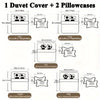 Grey and Black King Size Duvet Cover Set with Pillowcases