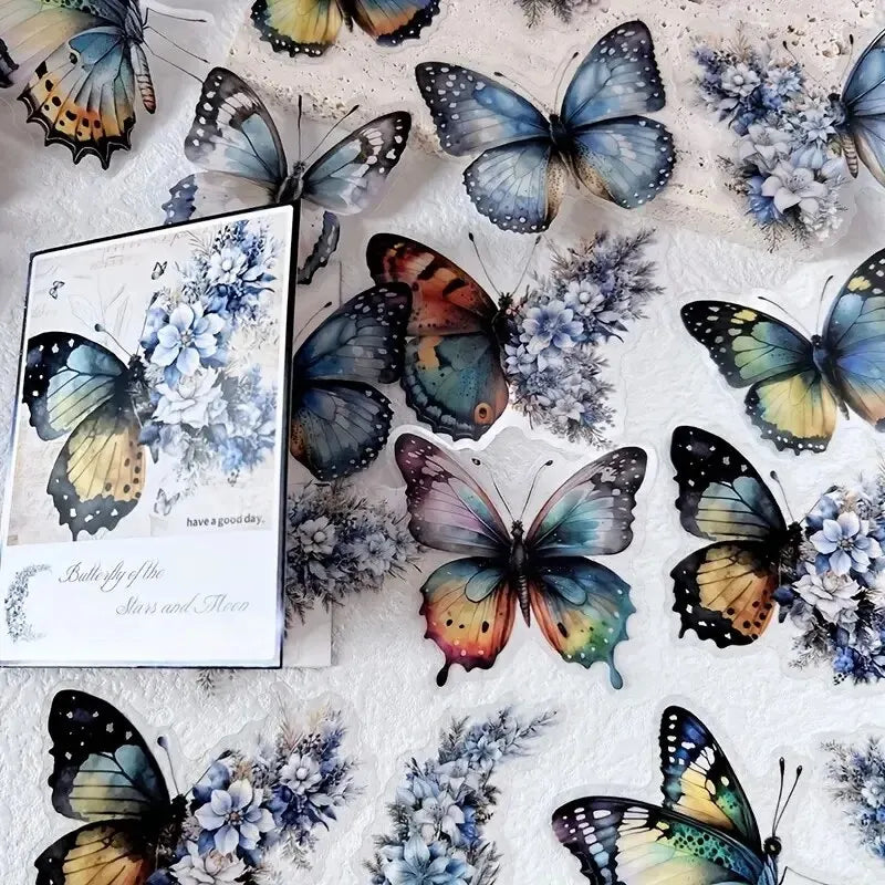 Butterfly & Flower Decorative Sticker Pack (30-Piece Set)