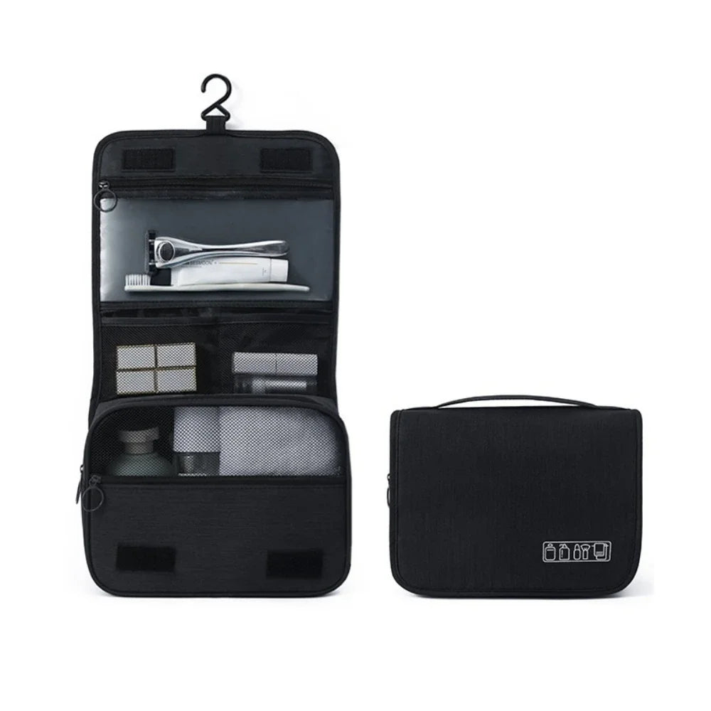 Hanging Toiletry Bag with Waterproof Oxford Fabric and Large Capacity
