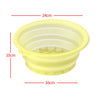 Yellow foldable silicone ice face mask bowl with a built-in tray