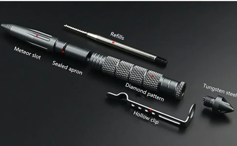 Tactical Self-Defense Pen with Tungsten Steel Glass Breaker