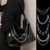 Multi-Layer Metal Pearl Bag Chain