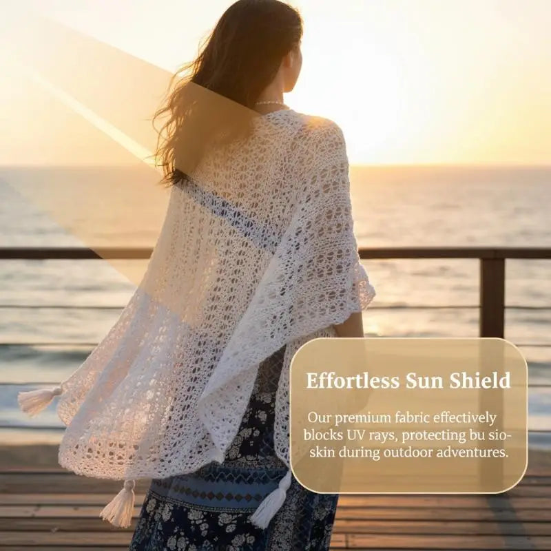 Boho Crochet Lace Cover-Up with Tassels