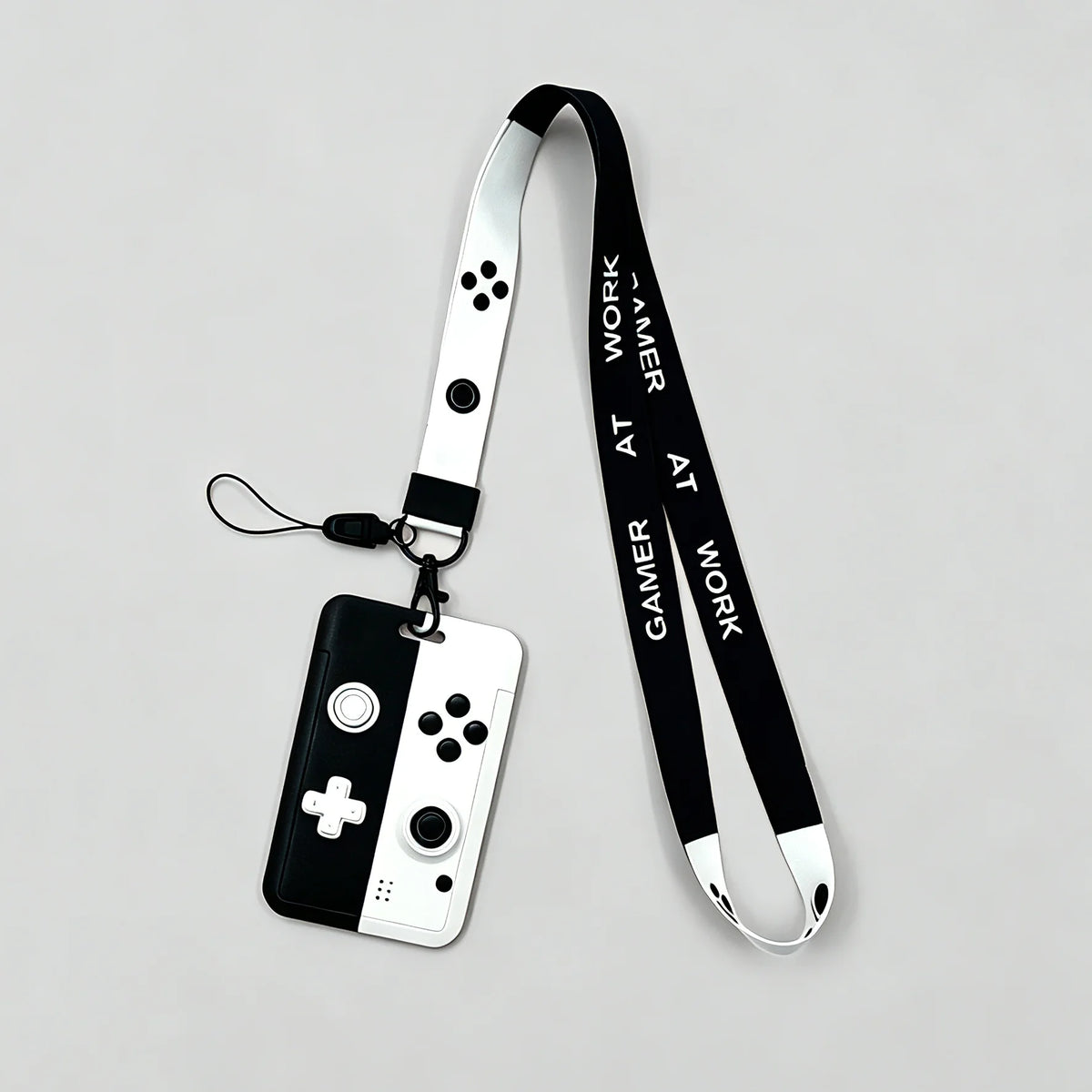 Retro Tape Design Lanyard with Card Holder