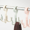Rotatable 4-Hook Multi-Purpose Organizer Hook