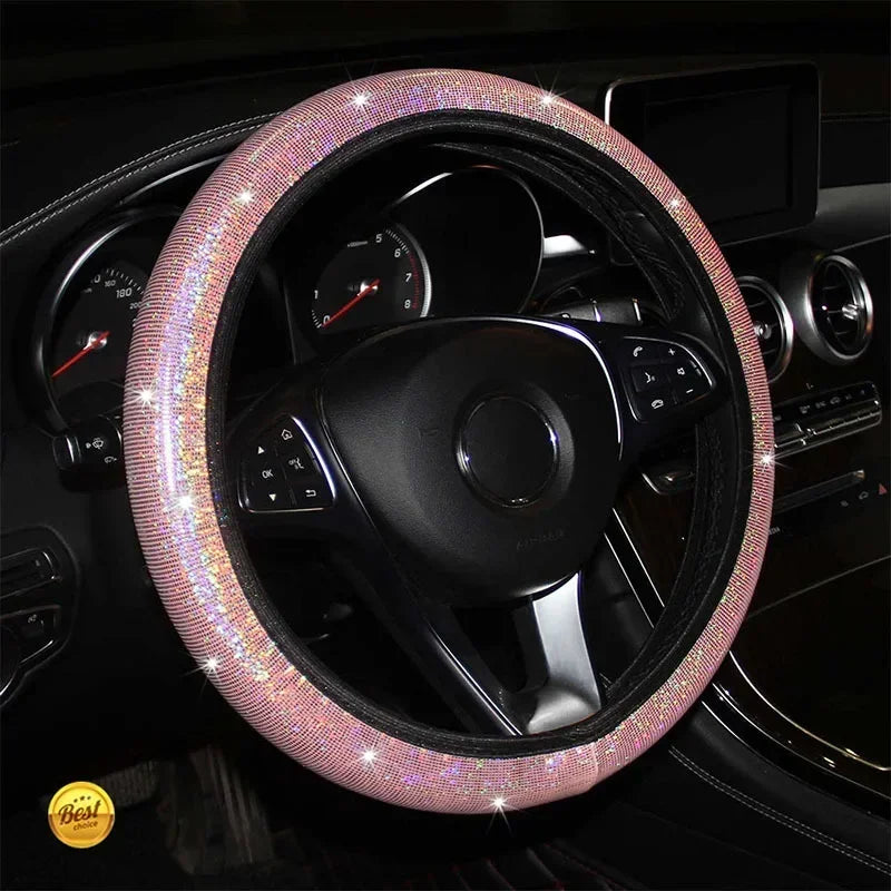 Crystal Diamond Car Steering Wheel Cover