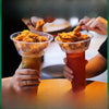 Clear Plastic Snack Cup with Straw