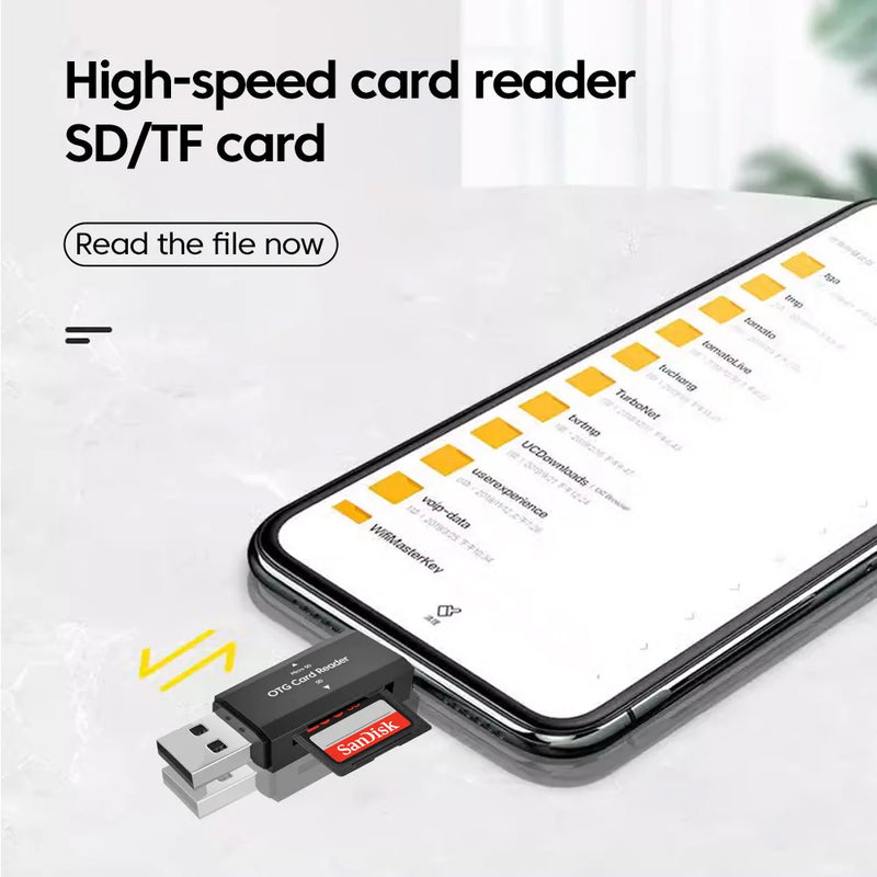 2-in-1 USB-C & USB-A SD/TF Card Reader