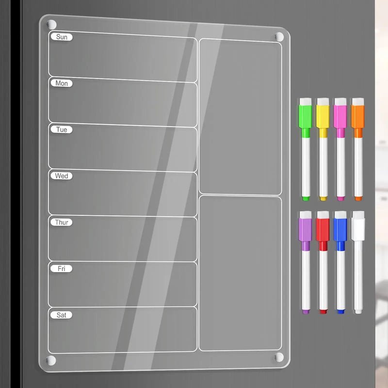 Clear Acrylic Magnetic Meal Planner Board