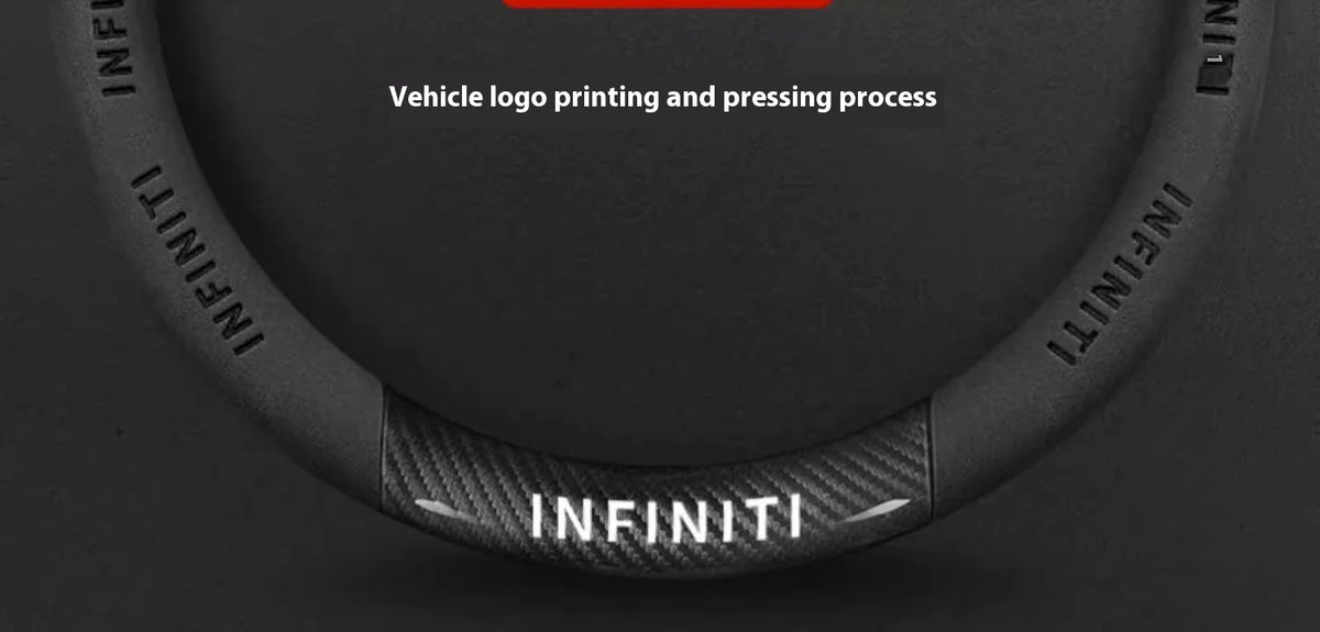 Carbon Fiber Leather Steering Wheel Cover for Infiniti Models
