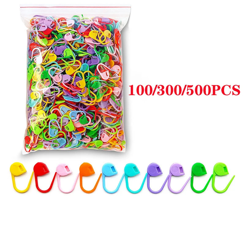 Colorful Locking Stitch Markers for Knitting & Crochet