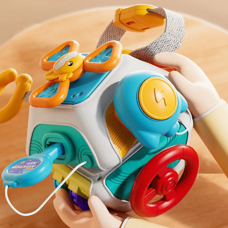 Montessori Busy Cube - Sensory Activity Toy for Toddlers