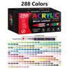 72-farbiger Acrylfarbe-Marker-Set mit Pinselspitzen