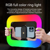 Portable Rechargeable RGB Ring Light for Smartphones