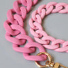 Matte Candy Pink Resin Handbag Chain – Detachable Shoulder Strap