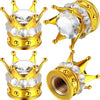 Crystal Crown Tire Valve Caps - Set of 4