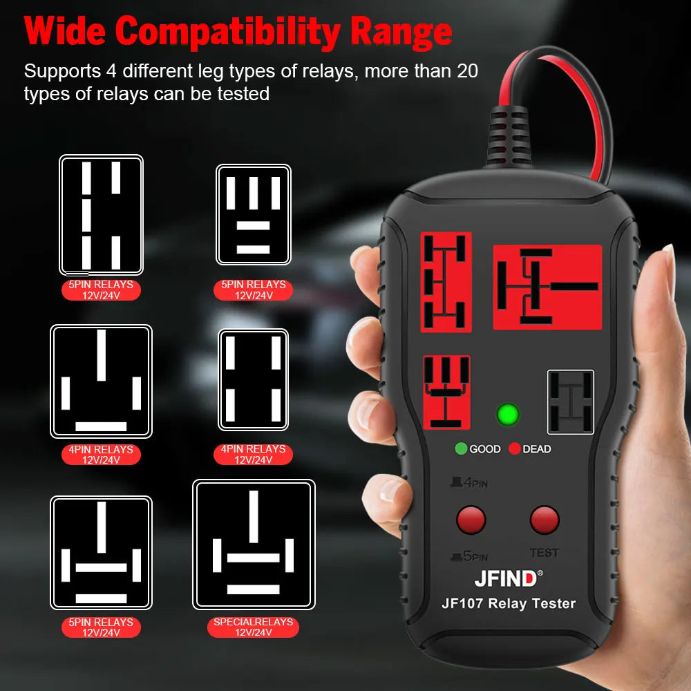 12V-24V Automotive Relay Tester with LED Indicators