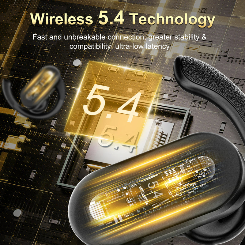 Open-Ear Bluetooth Earbuds with Active Noise Cancellation