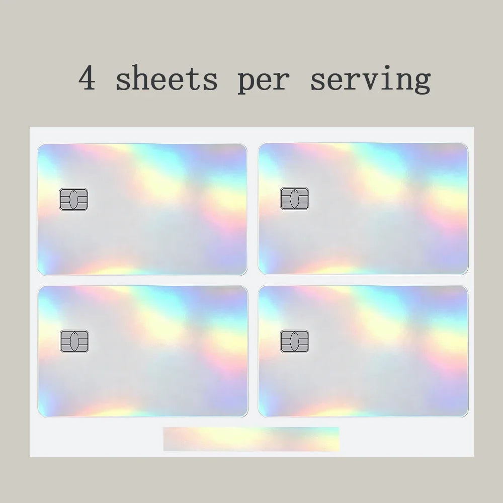 Holographic Card Skin Stickers (4-Pack) – Waterproof, Scratch-Resistant
