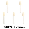Five wool felt polishing wheels with 3mm shank for rotary tools