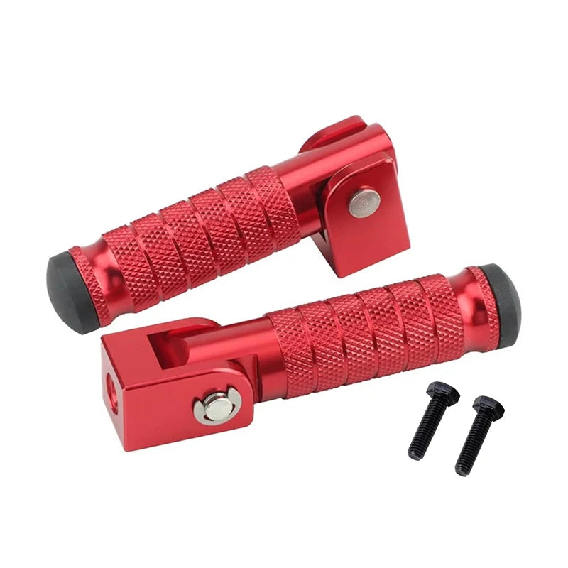 M8 Aluminum Alloy Foldable Motorcycle Rear Footrests (Pair)