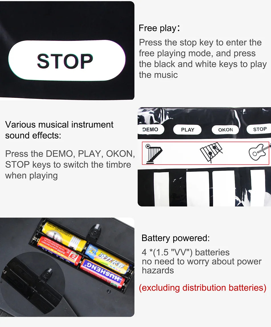 Interactive Musical Piano Play Mat for Kids