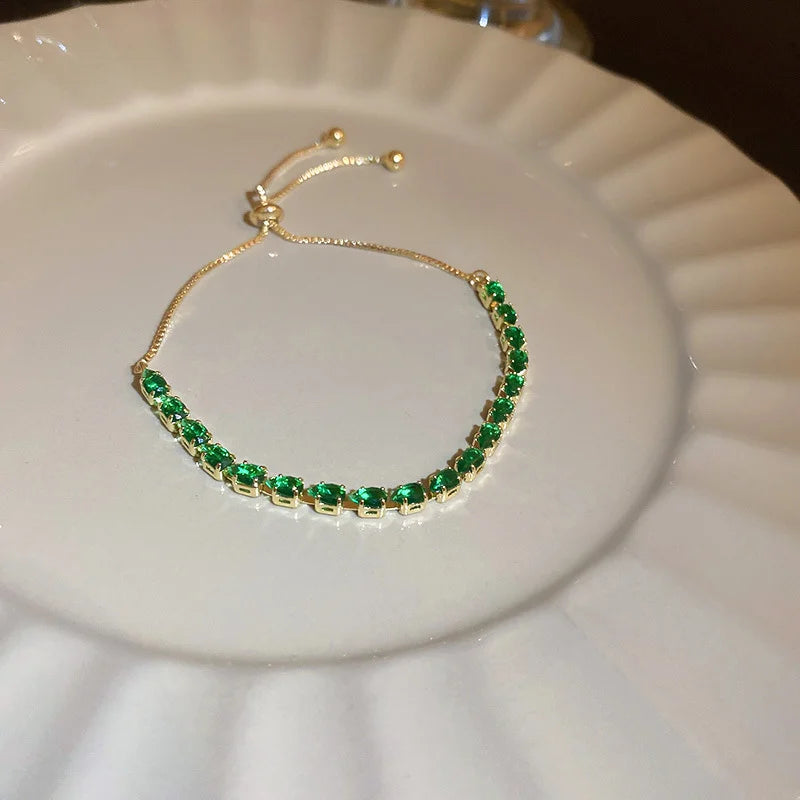 Rhinestone Round Clasp Bracelet
