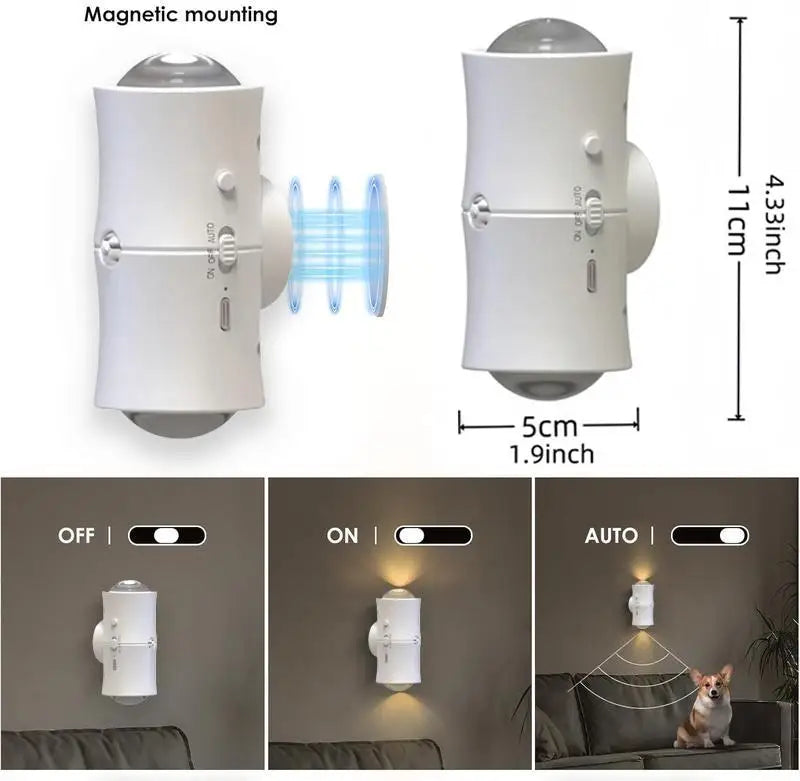 Rechargeable Motion Sensor LED Night Light with 7 Color Modes