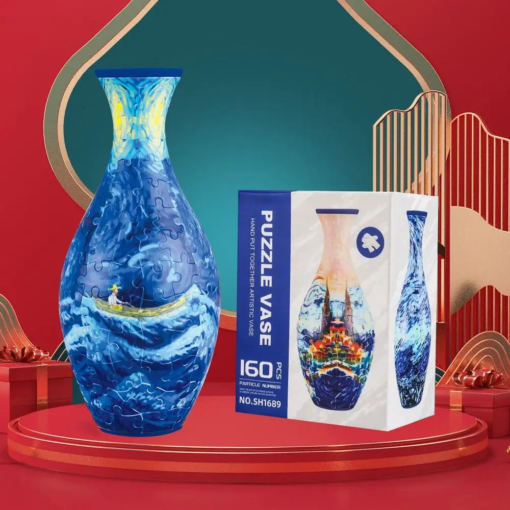 3D Curved Puzzle Vase with Detachable Water Cup